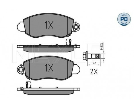 Brake Pad Set, disc brake MEYLE-PD Quality 025 235 7718/PD