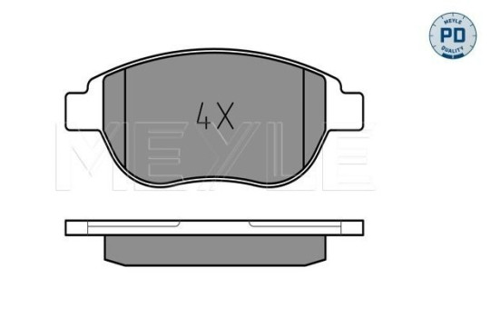 Brake Pad Set, disc brake MEYLE-PD Quality 025 236 0019/PD
