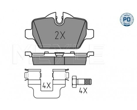 Brake Pad Set, disc brake MEYLE-PD Quality 025 236 2316/PD