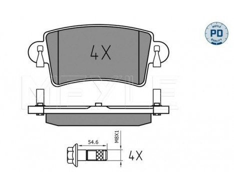 Brake Pad Set, disc brake MEYLE-PD Quality 025 236 6916/PD