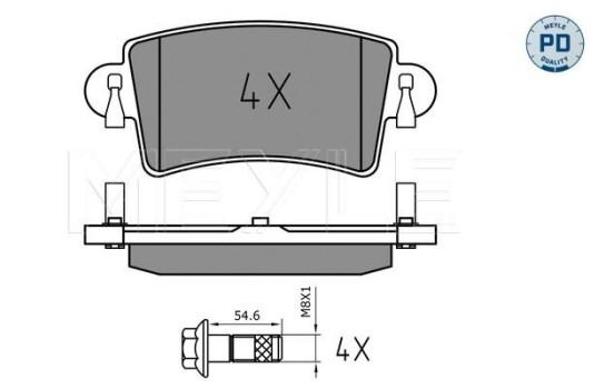 Brake Pad Set, disc brake MEYLE-PD Quality 025 236 6916/PD