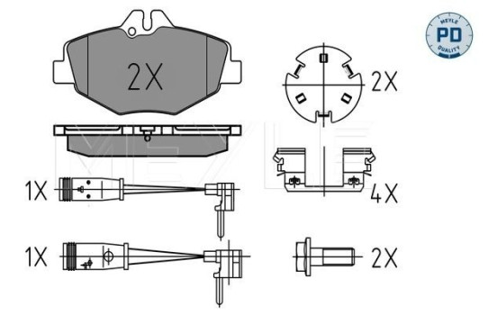 Brake Pad Set, disc brake MEYLE-PD Quality 025 237 4320-1/PD