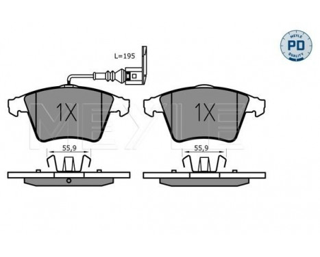 Brake Pad Set, disc brake MEYLE-PD Quality 025 237 4618/PD