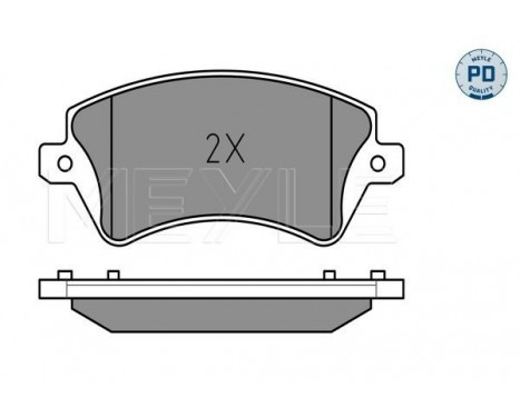 Brake Pad Set, disc brake MEYLE-PD Quality 025 237 6617/PD, Image 2