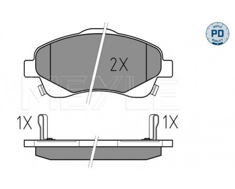 Brake Pad Set, disc brake MEYLE-PD Quality 025 237 6819/PD