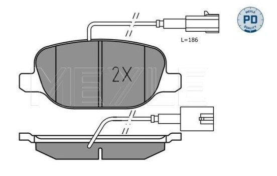 Brake Pad Set, disc brake MEYLE-PD Quality 025 238 1118/PD