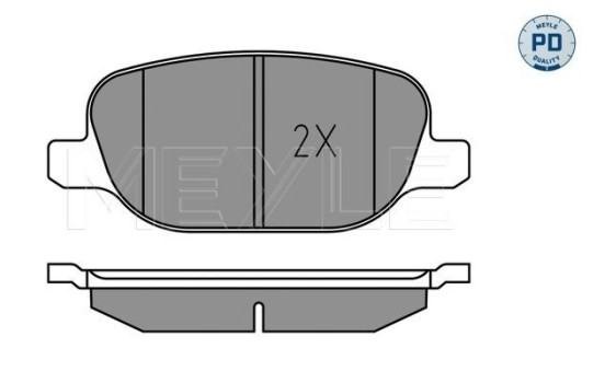 Brake Pad Set, disc brake MEYLE-PD Quality 025 238 1118/PD, Image 2