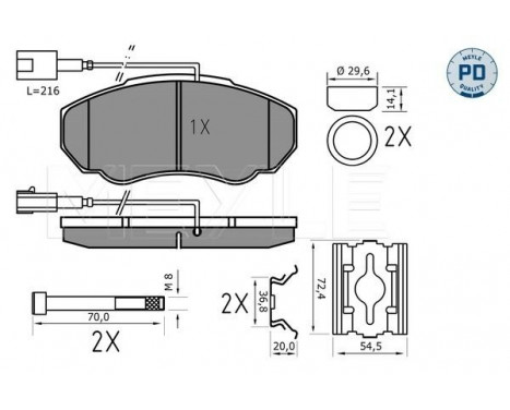 Brake Pad Set, disc brake MEYLE-PD Quality 025 239 1719/PD, Image 2