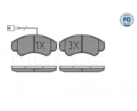 Brake Pad Set, disc brake MEYLE-PD Quality 025 239 1919/PD