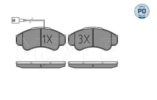 Brake Pad Set, disc brake MEYLE-PD Quality 025 239 1919/PD