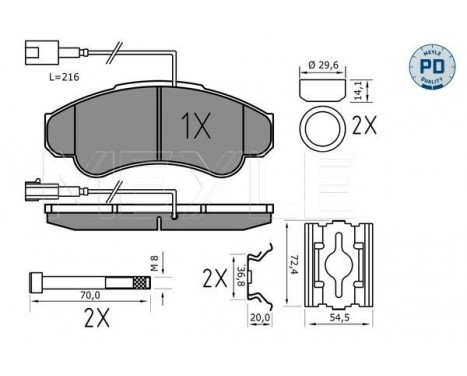 Brake Pad Set, disc brake MEYLE-PD Quality 025 239 1919/PD, Image 2