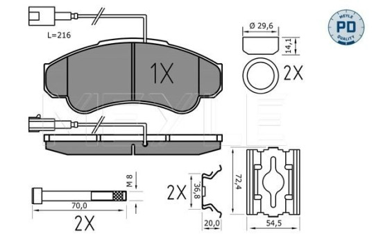 Brake Pad Set, disc brake MEYLE-PD Quality 025 239 1919/PD, Image 2