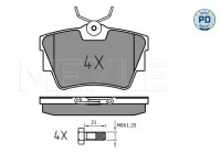 Brake Pad Set, disc brake MEYLE-PD Quality 025 239 8017/PD