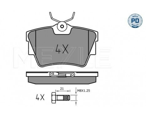 Brake Pad Set, disc brake MEYLE-PD Quality 025 239 8017/PD