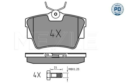 Brake Pad Set, disc brake MEYLE-PD Quality 025 239 8017/PD