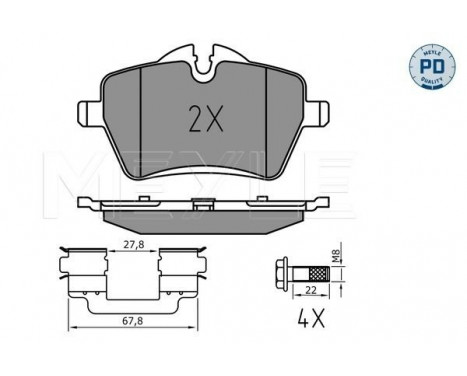 Brake Pad Set, disc brake MEYLE-PD Quality 025 239 8418/PD