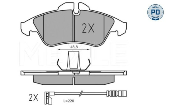 Brake Pad Set, disc brake MEYLE-PD Quality 025 239 9020/PD, Image 3