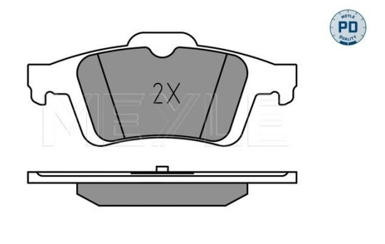 Brake Pad Set, disc brake MEYLE-PD Quality 025 241 3717/PD, Image 2