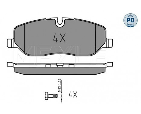 Brake Pad Set, disc brake MEYLE-PD Quality 025 241 9118/PD