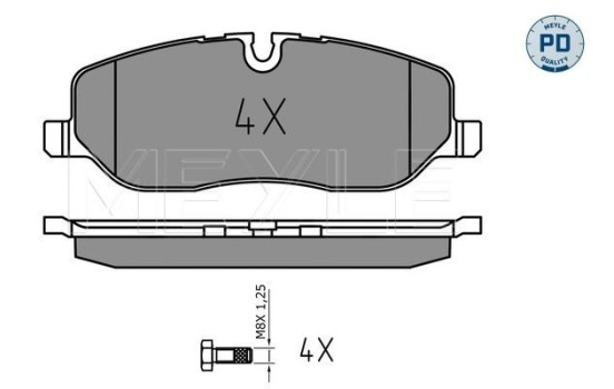 Brake Pad Set, disc brake MEYLE-PD Quality 025 241 9118/PD