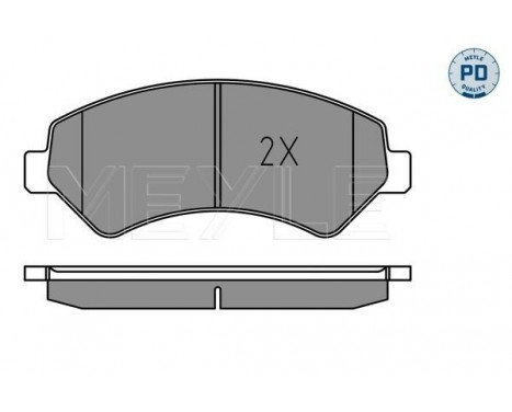 Brake Pad Set, disc brake MEYLE-PD Quality 025 244 6619-2/PD, Image 2