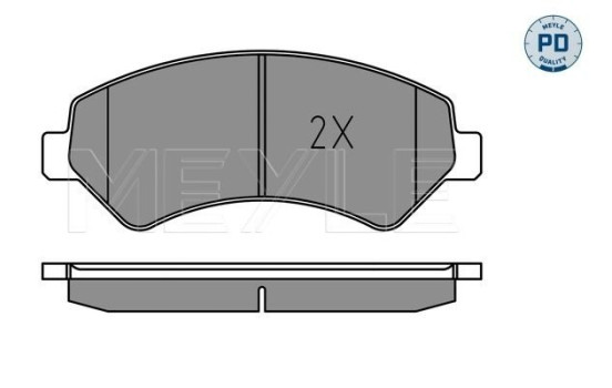 Brake Pad Set, disc brake MEYLE-PD Quality 025 244 6619-2/PD, Image 2
