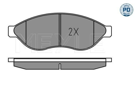 Brake Pad Set, disc brake MEYLE-PD Quality 025 244 6819-1/PD, Image 2