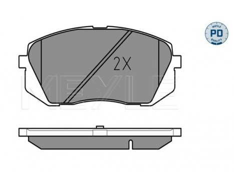 Brake Pad Set, disc brake MEYLE-PD Quality 025 245 0116/PD, Image 2