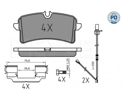 Brake Pad Set, disc brake MEYLE-PD Quality 025 246 4317/PD