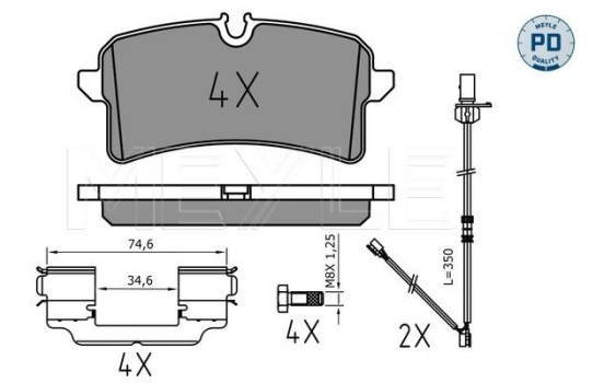 Brake Pad Set, disc brake MEYLE-PD Quality 025 246 4317/PD