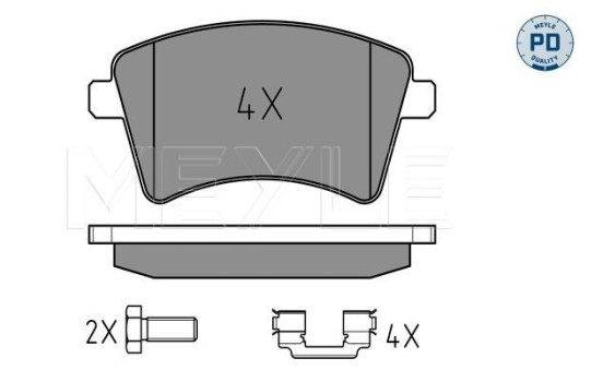 Brake Pad Set, disc brake MEYLE-PD Quality 025 246 9318/PD