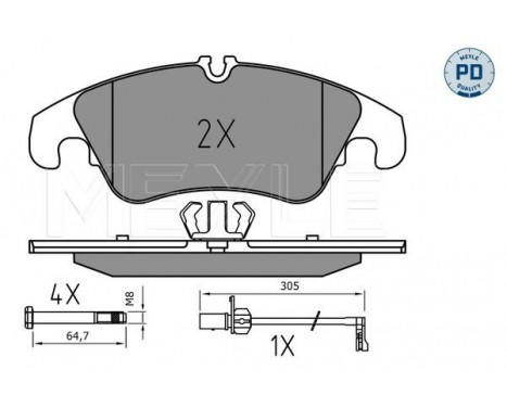 Brake Pad Set, disc brake MEYLE-PD Quality 025 247 4319/PD