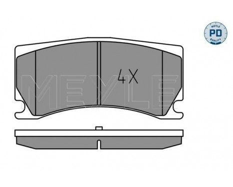 Brake Pad Set, disc brake MEYLE-PD Quality 025 248 5115/PD