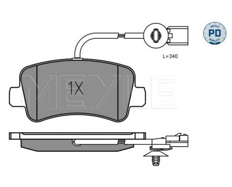 Brake Pad Set, disc brake MEYLE-PD Quality 025 251 1218/PD