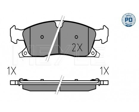 Brake Pad Set, disc brake MEYLE-PD Quality 025 251 9021/PD, Image 2