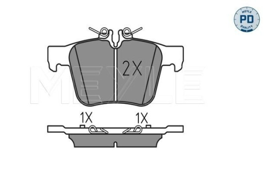 Brake Pad Set, disc brake MEYLE-PD Quality 025 253 5416/PD