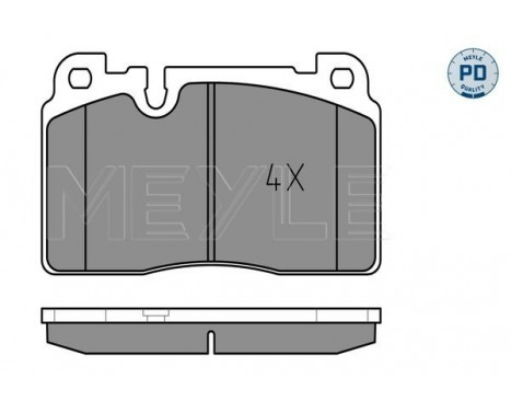 Brake Pad Set, disc brake MEYLE-PD Quality 025 256 4316/PD