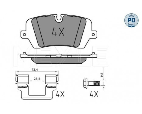 Brake Pad Set, disc brake MEYLE-PD Quality 025 257 2016/PD