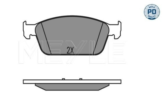 Brake Pad Set, disc brake MEYLE-PD Quality 025 257 3618/PD, Image 2