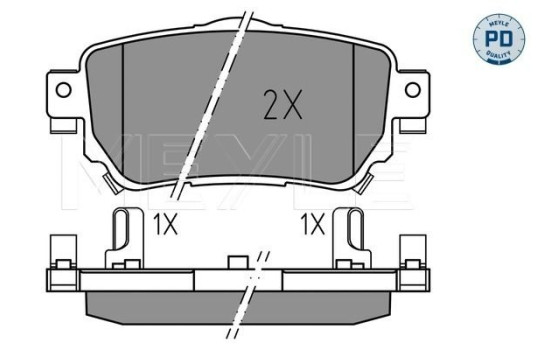 Brake Pad Set, disc brake MEYLE-PD Quality 025 259 6515/PD