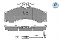 Brake Pad Set, disc brake MEYLE-PD Quality 025 290 7620/PD