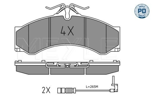 Brake Pad Set, disc brake MEYLE-PD Quality 025 290 7620/PD