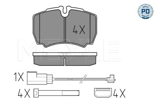 Brake Pad Set, disc brake MEYLE-PD Quality 025 291 2320-1/PD