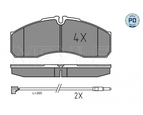 Brake Pad Set, disc brake MEYLE-PD Quality 025 291 6020/PD