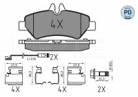 Brake Pad Set, disc brake MEYLE-PD Quality 025 291 9019/PD