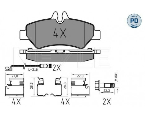 Brake Pad Set, disc brake MEYLE-PD Quality 025 291 9019/PD