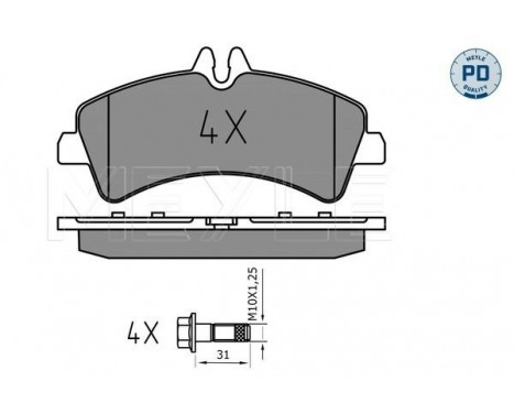 Brake Pad Set, disc brake MEYLE-PD Quality 025 292 1720/PD