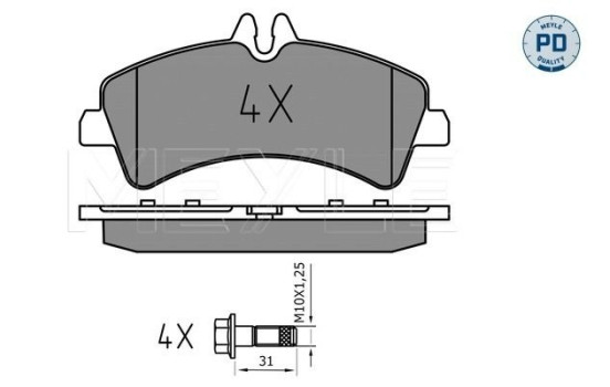 Brake Pad Set, disc brake MEYLE-PD Quality 025 292 1720/PD