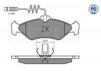 Brake Pad Set, disc brake MEYLE-PD Quality