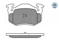 Brake Pad Set, disc brake MEYLE-PD Quality